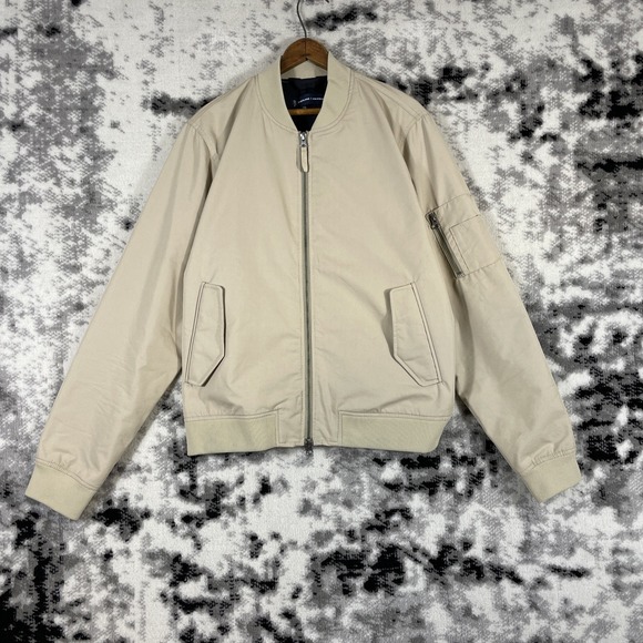 Everlane Other - Everlane Uniform The Bomber Jacket Mens Size Medium‎ Beige Full Zip Arm Pocket